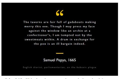 Pepys on plague