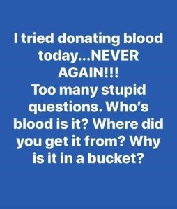 donating blood